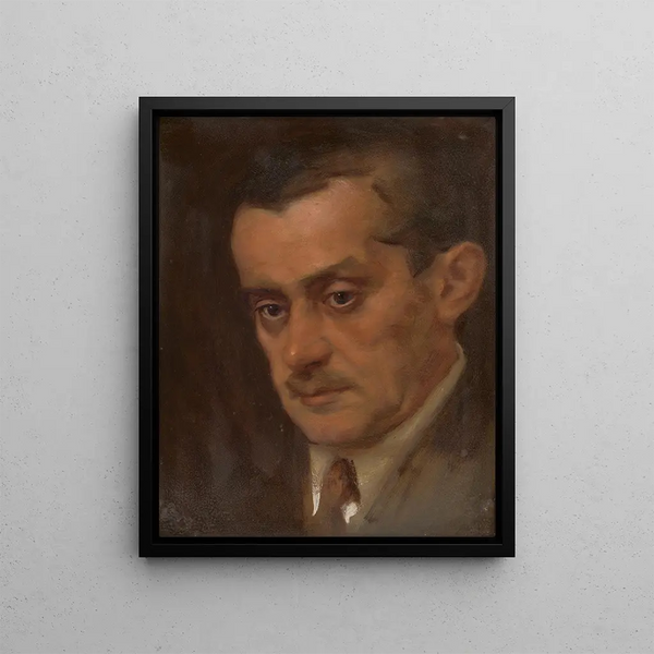 Portrait of a Man - Milan Thomka Mitrovský — framed artwork on a wall
