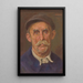 Portrait of a Worker - Milan Thomka Mitrovský — framed artwork on a wall