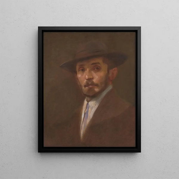 Self-portrait - Milan Thomka Mitrovský — framed artwork on a wall