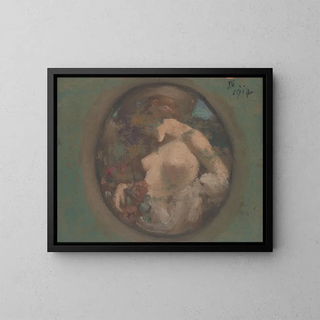 Study for the painting Night - Milan Thomka Mitrovský — framed artwork on a wall