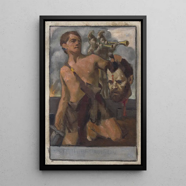 Study of composition with biblical scene - Milan Thomka Mitrovský — framed artwork on a wall