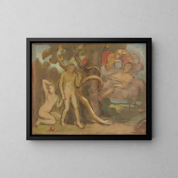 La Tentation d'Adam et Ève - Milan Thomka Mitrovský — framed artwork on a wall