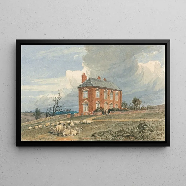 Irmingland Hall Norfolk - Miles Edmund Cotman — framed artwork on a wall