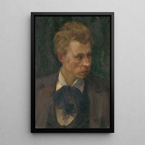 Portrait of the artist R Boehm - Miloš Jiránek — framed artwork on a wall