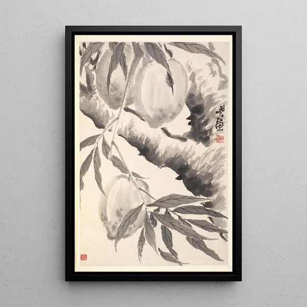 Peaches - Min Zhen — framed artwork on a wall
