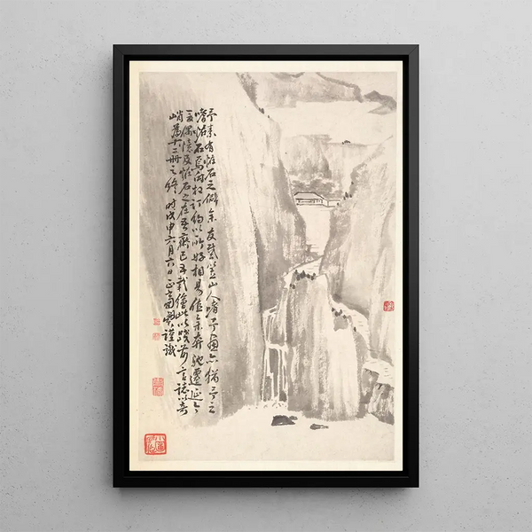 Cliffs of Steep Cliffs - Min Zhen — framed artwork on a wall