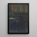 Woman in Blue - Mina Arndt — framed artwork on a wall
