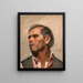 Study of a Man - Mina Carlson-Bredberg — framed artwork on a wall