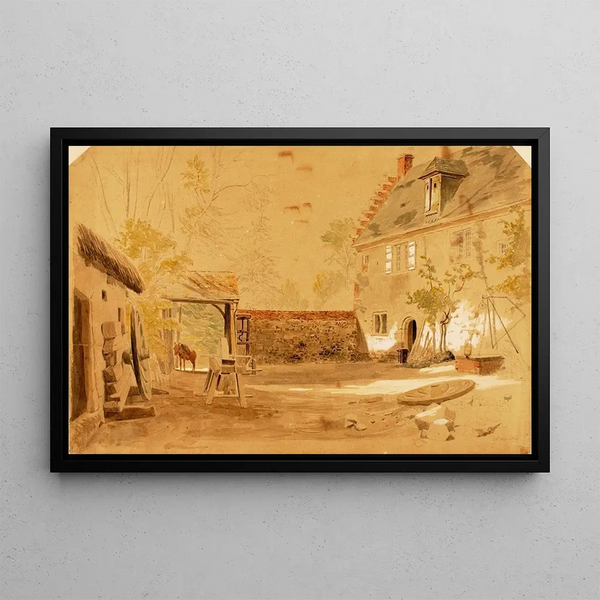 the Old Abbey of Saint-Valery, France - Miner Kilbourne Kellogg — framed artwork on a wall