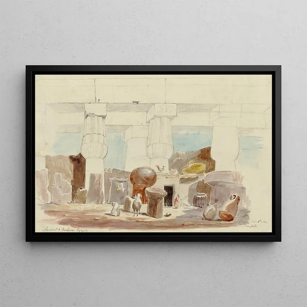 Ancient and Modern Egypt Painting - Miner Kilbourne Kellogg — framed artwork on a wall