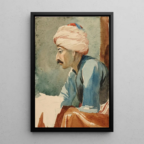 Head of Asia Minor - Miner Kilbourne Kellogg — framed artwork on a wall