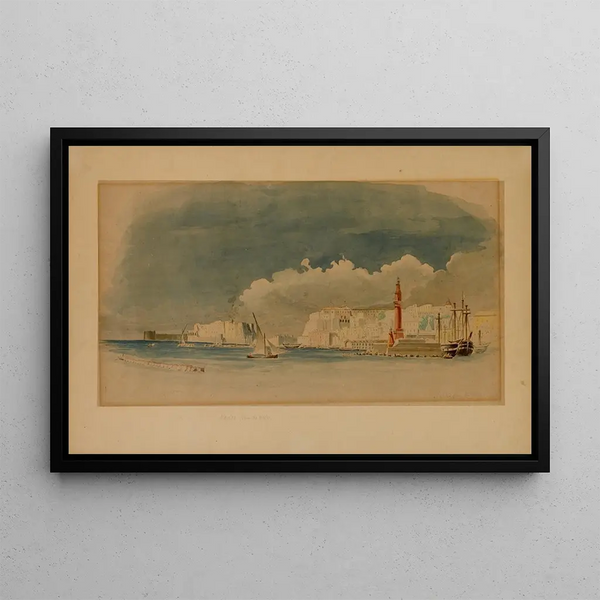 Naples from the Mole - Miner Kilbourne Kellogg — framed artwork on a wall