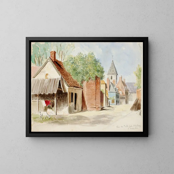 Rue du Puits-Sale, Saint-Valery - Miner Kilbourne Kellogg — framed artwork on a wall