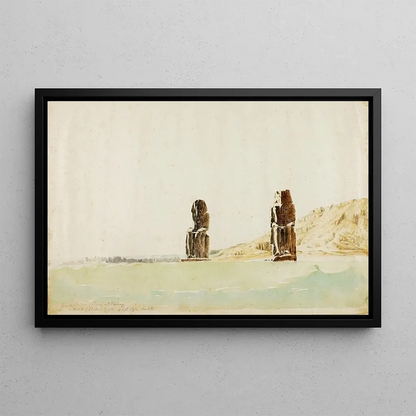Statues à Memnon, Thèbes - Miner Kilbourne Kellogg — framed artwork on a wall