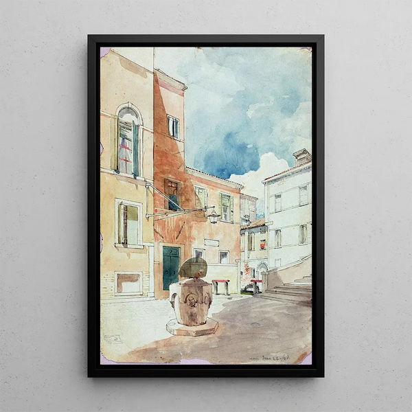 Venice Painting - Miner Kilbourne Kellogg — framed artwork on a wall