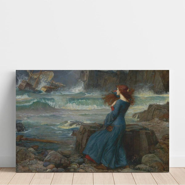 Reproduction of the painting Miranda Painting - The Tempest - John William Waterhouse