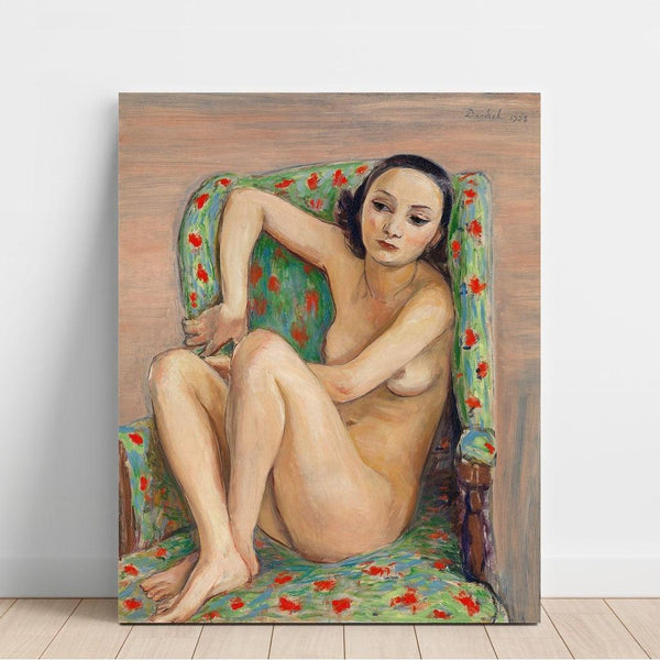 Reproduction of the painting Model in a green armchair - Nils Dardel
