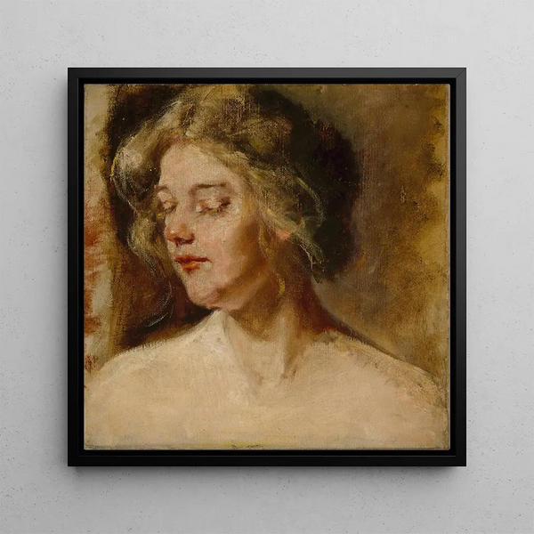 Studio Model Blonde Painting - Alice Pike Barney — framed artwork on a wall