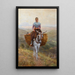Women on Donkey Back - Modesto Teixidor y Torres — framed artwork on a wall