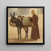 Monk with his package - Frederik Christian Lund — framed artwork on a wall