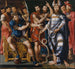 Moïse and Aaron before Pharaoh, an allegory of the Dinteville family - Master of the Dinteville Allegory — artwork view