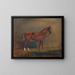 Portrait of a saddle horse - Monogrammiste A G — framed artwork on a wall