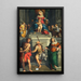 Madonna in Majesty with Saints - Monogrammist ED — framed artwork on a wall