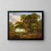 Vaste landscape with a herd of cattle - Monogrammist SH — framed artwork on a wall