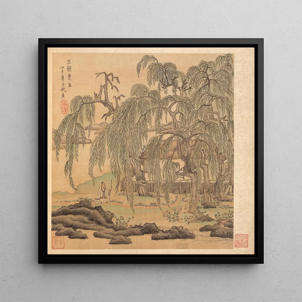 Monsieur Cinq Saules Wuliu Tao Yuanming - Chen Hongshou — wall display of the artwork