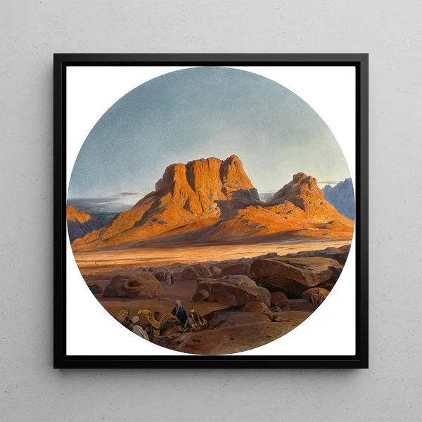 Mount Sinai - Edward Lear — framed artwork on a wall
