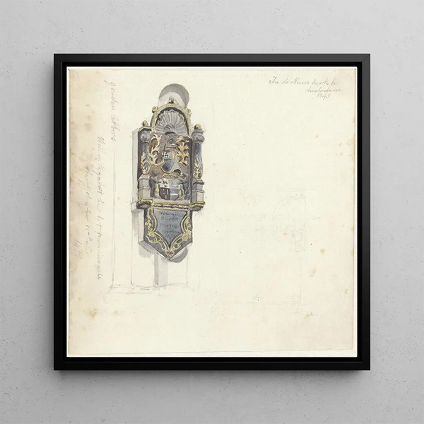 Monument of Willem Eygaert in the New Church of Amsterdam - Johan Adolph Rust — framed artwork on a wall