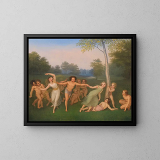 The Cycle of the Seasons' Life - Moritz August Retzsch — framed artwork on a wall