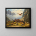 Eagle hunting chamois - Moritz Müller — framed artwork on a wall