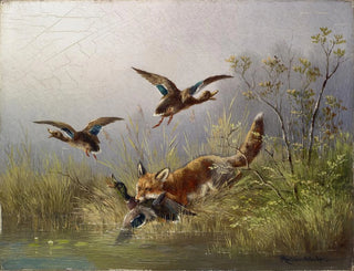 Fox hunting ducks - Moritz Müller — artwork view