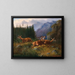 Deer in the mountains - Moritz Müller — framed artwork on a wall