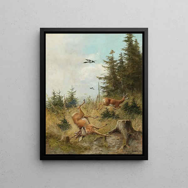 La chasse - Moritz Müller — framed artwork on a wall