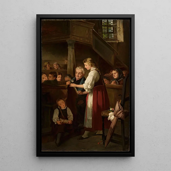 In the church - Moritz Ritscher — framed artwork on a wall