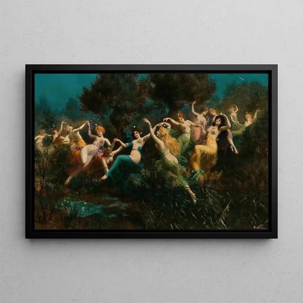 Nymphs - Moritz Stifter — framed artwork on a wall
