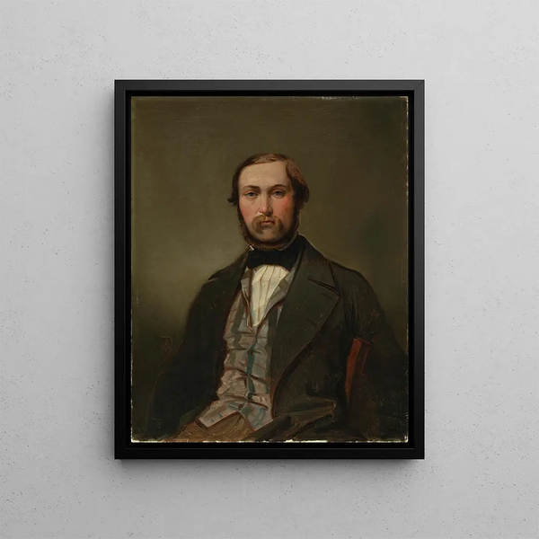 Portrait of the Stable Master Wilhelm Sachs - Moritz von Schwind — framed artwork on a wall
