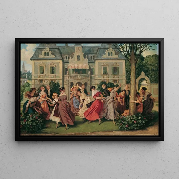 Board game - Moritz von Schwind — framed artwork on a wall