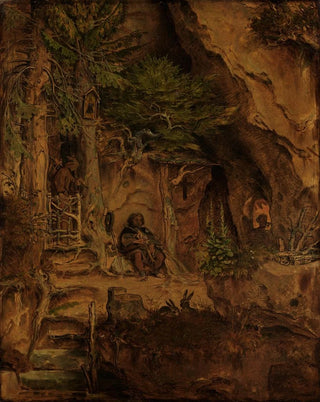 Moritz von Schwind - Minstrel with a hermit.webp