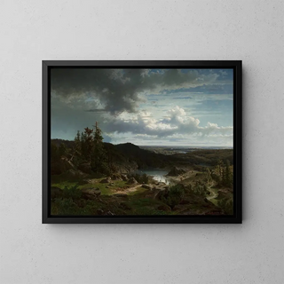 Landscape Painting - Morten Müller — framed artwork on a wall