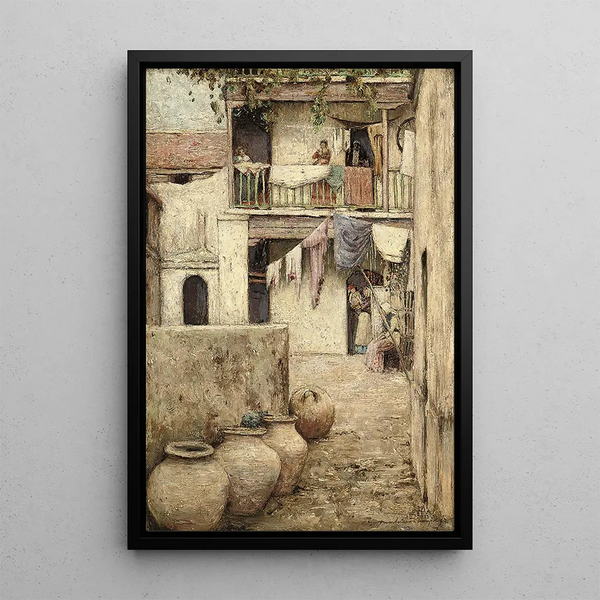 Pots de Séville - Mortimer Menpes — framed artwork on a wall