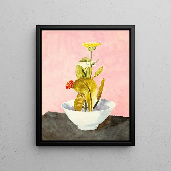 Flower Bowl Painting - Morton Livingston Schamberg — framed artwork on a wall