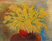 Bouquet de mimosas dans un pot rouge - Moïse Kisling — artwork view
