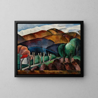 View of Canigou - Moïse Kisling — framed artwork on a wall