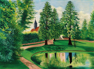 Le parc et le bassin du château de Gressy - Moïse Kisling — artwork view