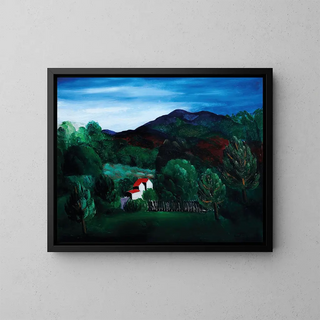 Provence Landscape Painting - Moïse Kisling — framed artwork on a wall