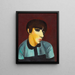 Portrait of Mrs. René Kisling - Moïse Kisling — framed artwork on a wall