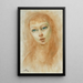 Portrait of a Woman - Moïse Kisling — framed artwork on a wall